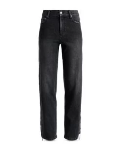 Gayle Embellished Flare Jeans In Maya Charcoal Black - Alice And Olivia -Alice And Olivia 13244716 fpx
