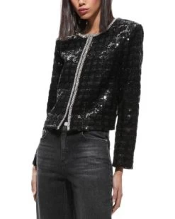 Kidman Sequined Tweed Jacket - Alice And Olivia