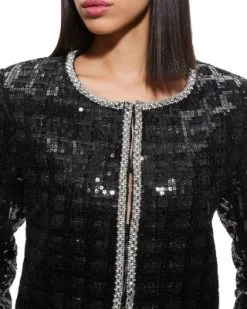 Kidman Sequined Tweed Jacket - Alice And Olivia -Alice And Olivia 13244719 fpx