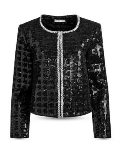 Kidman Sequined Tweed Jacket - Alice And Olivia -Alice And Olivia 13244721 fpx