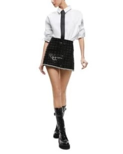 Rubi Sequined Tweed Mini Skirt - Alice And Olivia -Alice And Olivia 13244725 fpx