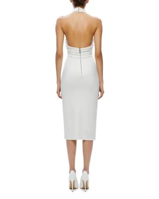 Suellen Twist Neck Halter Wool Dress - Alice And Olivia 5 Suellen Twist Neck Halter Wool Dress - Alice And Olivia - Image 3