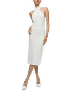 Suellen Twist Neck Halter Wool Dress - Alice And Olivia 11 Suellen Twist Neck Halter Wool Dress - Alice And Olivia -Alice And Olivia 13244742 fpx