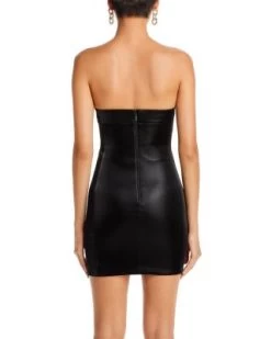 Kelly Faux Leather Strapless Dress - Alice And Olivia 11 Kelly Faux Leather Strapless Dress - Alice And Olivia -Alice And Olivia 13244749 fpx