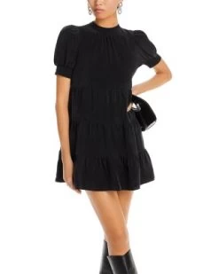 Dorine Puff Sleeve Trapeze Dress - Alice And Olivia