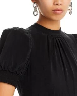 Dorine Puff Sleeve Trapeze Dress - Alice And Olivia -Alice And Olivia 13244780 fpx