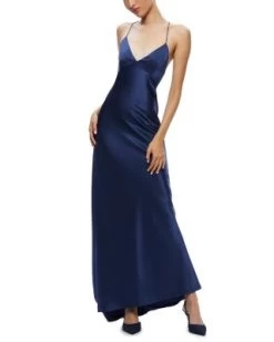 Montana Lace Up Back Slip Gown - Alice And Olivia -Alice And Olivia 13251299 fpx