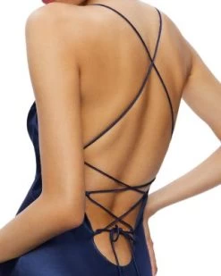 Montana Lace Up Back Slip Gown - Alice And Olivia -Alice And Olivia 13251314 fpx