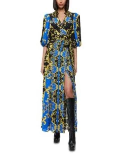 Alisa Printed Wrap Maxi Shirtdress - Alice And Olivia
