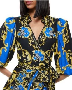 Alisa Printed Wrap Maxi Shirtdress - Alice And Olivia -Alice And Olivia 13255361 fpx