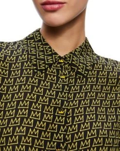 X Basquiat Willa Silk Shirt - Alice And Olivia -Alice And Olivia 13273788 fpx
