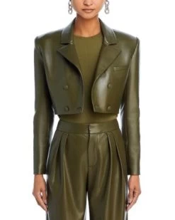 Anthony Cropped Double Breasted Jacket - Alice And Olivia -Alice And Olivia 13276817 fpx