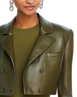 Anthony Cropped Double Breasted Jacket - Alice And Olivia -Alice And Olivia 13276821 fpx