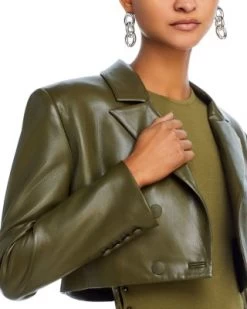 Anthony Cropped Double Breasted Jacket - Alice And Olivia -Alice And Olivia 13276822 fpx