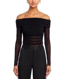 Isadola Off-the-Shoulder Ruched Top - Alice And Olivia -Alice And Olivia 13317343 fpx