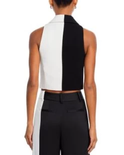 Meri Color Block Cropped Blazer Top - Alice And Olivia -Alice And Olivia 13317377 fpx