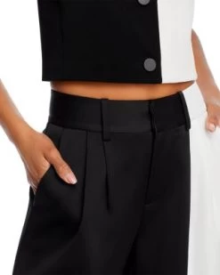 Meri Color Block Cropped Blazer Top - Alice And Olivia -Alice And Olivia 13317381 fpx