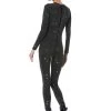 FREDDIE CREWNECK EMBELLISHED CATSUIT