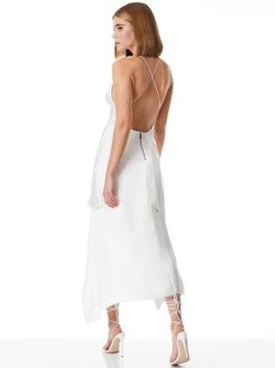 EVANA ASYMMETRICAL SLIP DRESS