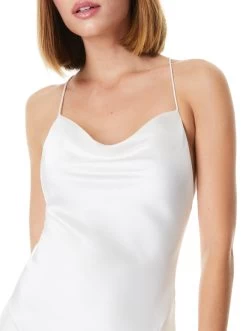 EVANA ASYMMETRICAL SLIP DRESS -Alice And Olivia CC211A10504A056 04