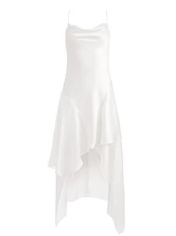 EVANA ASYMMETRICAL SLIP DRESS -Alice And Olivia CC211A10504A056 06