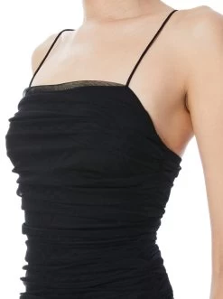 CRUZ SPAGHETTI STRAP MINI RUCHED DRESS -Alice And Olivia CC302L03506A001 04