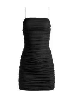 CRUZ SPAGHETTI STRAP MINI RUCHED DRESS -Alice And Olivia CC302L03506A001 06