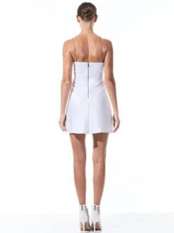 SUTTON CRYSTAL STRAP MINI DRESS
