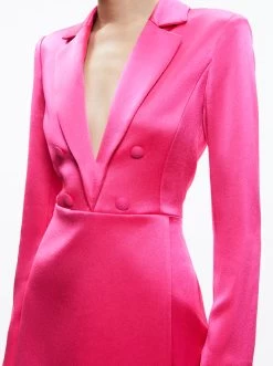 MAYRA NOTCH COLLAR TUXEDO SKORT ROMPER -Alice And Olivia CC303205803O670 04