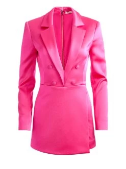 MAYRA NOTCH COLLAR TUXEDO SKORT ROMPER -Alice And Olivia CC303205803O670 06