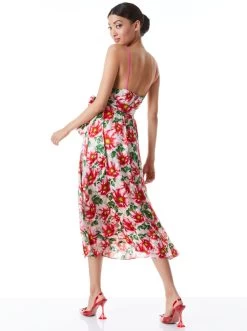 SAMANTHA COWL NECK MIDI DRESS