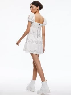 ROWEN EMBROIDERED TIERED MINI DRESS