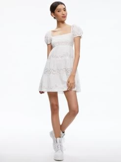 ROWEN EMBROIDERED TIERED MINI DRESS -Alice And Olivia CC303D09538A100 05