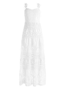 ALORA EMBROIDERED SWEETHEART MAXI DRESS -Alice And Olivia CC304D08533A100 06