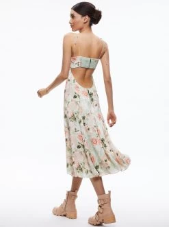 LORELLE GODET SKIRT MIDI DRESS