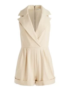 MERITT DOUBLE BREASTED TUXEDO ROMPER -Alice And Olivia CC305404809A301 06