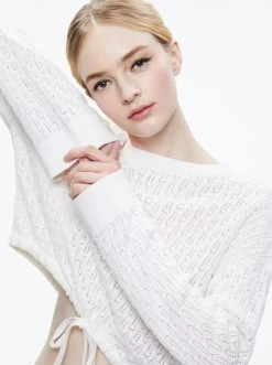 BERNETTA CROPPED PULLOVER WITH DRAWSTRING -Alice And Olivia CC305547704B135 04