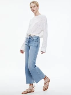 BERNETTA CROPPED PULLOVER WITH DRAWSTRING -Alice And Olivia CC305547704B135 05