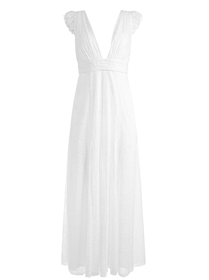 VANNA V-NECK RUFFLE SLEEVE MAXI DRESS 7 VANNA V-NECK RUFFLE SLEEVE MAXI DRESS - Image 5
