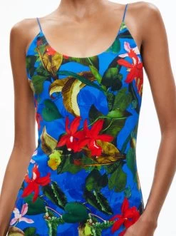 DELORA SPAGHETTI STRAP FITTED MIDI DRESS -Alice And Olivia CC305P07520Q432 04