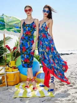 DELORA SPAGHETTI STRAP FITTED MIDI DRESS -Alice And Olivia CC305P07520Q432 07