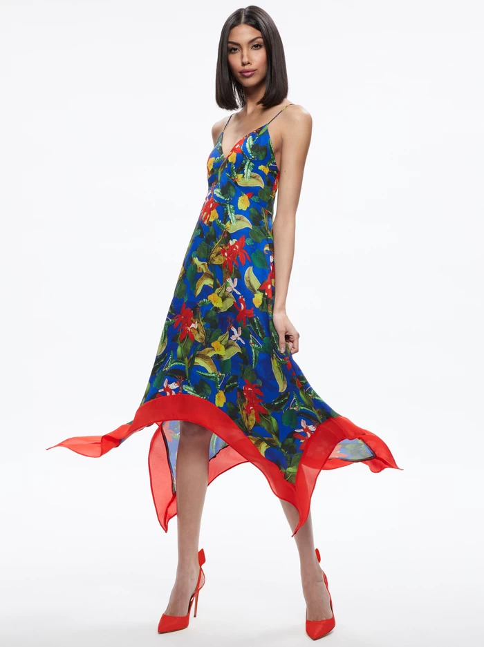 KAYSON V-NECK HANDKERCHIEF HEM DRESS 4 KAYSON V-NECK HANDKERCHIEF HEM DRESS - Image 2
