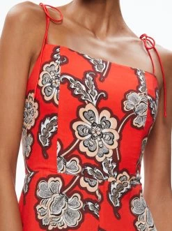 JOSIE WIDE LEG TIE STRAP JUMSPUIT -Alice And Olivia CC305P32803M621 04