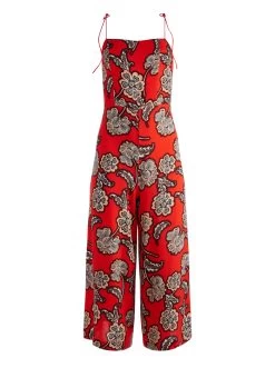 JOSIE WIDE LEG TIE STRAP JUMSPUIT -Alice And Olivia CC305P32803M621 06