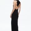 AMAYA HALTER NECK HIGH SLIT DRESS -Alice And Olivia CC306066505A001 02