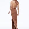 AMAYA HALTER NECK HIGH SLIT DRESS -Alice And Olivia CC306066505Z940 02