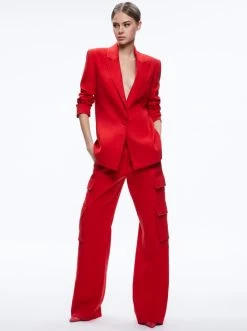 JOHANNA BOXY STRONG SHOULDER BLAZER -Alice And Olivia CC306418200M601 05