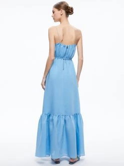 JAYDA SCOOP NECK BELTED MAXI DRESS