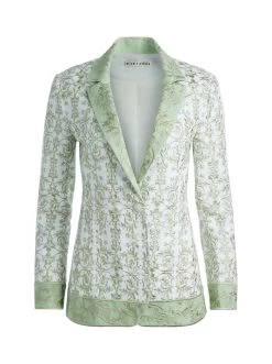 MACEY NOTCH COLLAR FITTED BLAZER 11 MACEY NOTCH COLLAR FITTED BLAZER -Alice And Olivia CC306D10202T119 06