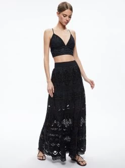 CALI EMBROIDERED TIERED MAXI SKIRT 10 CALI EMBROIDERED TIERED MAXI SKIRT -Alice And Olivia CC306D15301A001 05